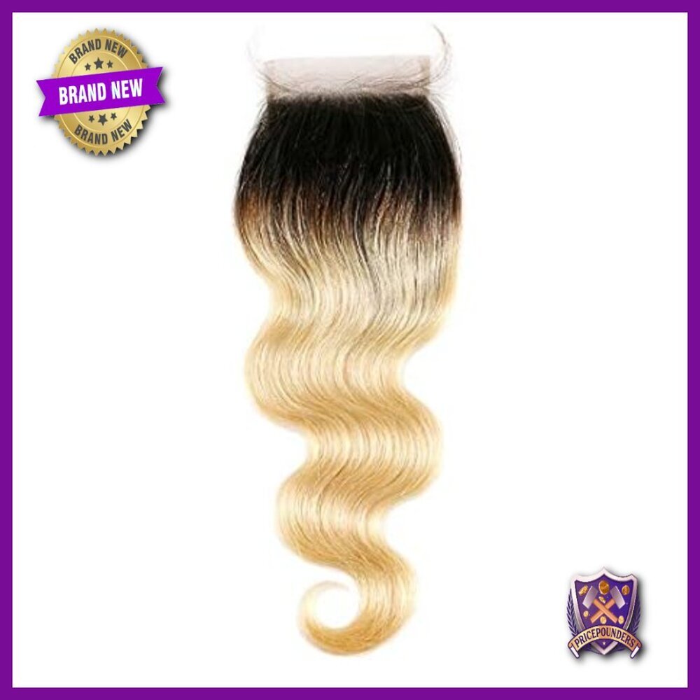 14 Inch Human Hair Lace Closure Body Wave 4x4 Pre Plucked